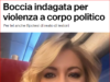 Boccia indagata per violenza a corpo politico Per lei anche l'ipotesi di reato di lesioni